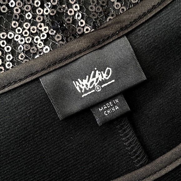 Mossimo Size 4X Dress Black Sequins Short Sleeve A-Line Knee-Length Scoop Neck - Picture 4 of 7